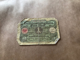 Banknote Geldschein Darlehenskassenschein Deutsches Reich 1 Mark 1920 - Amministrazione Del Debito