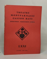 Theatre Montparnasse Gaston Baty LXXI Saison 1961-1962: L'archipel Lenoir - Französische Autoren