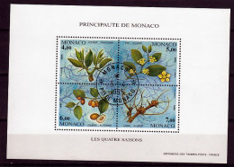 Monaco Blok Mi 66 Vier Jaargetijden   Gestempeld - Used Stamps