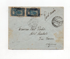 !!! COTE FRANCAISE DES SOMALIS, LETTRE PAR AVION DE 1929 AVEC RARE CACHET A COLLERETTE DE DJIBOUTI - Covers & Documents