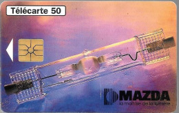 CARTE-PUCE-PRIVEE- 50U-EN-744-09/93-GEMA--MAZDA-2-MTIL-LAMPES IODURES-V° Série 1001-R° Glacé-UTILISE-BE Pt Strie R° - 50 Units