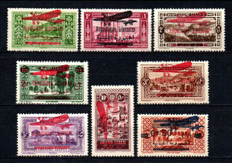 Grand Liban -  1928 - Tb Postes  De 1925 Surch   - PA 29 à 35 + 38  - Neufs * - MLH - Airmail