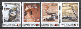 Papua New Guinea - MNH Set KING COBRA SNAKES - Serpents