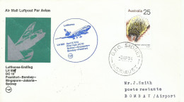 AUSTRALIA, SOBRE DIRIGIDO A BOMBAY,  AÑO  1974 - Lettres & Documents