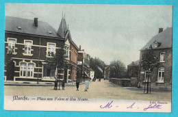 * Marche En Famenne (Luxembourg - La Wallonie) * (Edit Severin - COULEUR) Place Aux Foires, Rue Neuve, TOP, Rare - Marche-en-Famenne