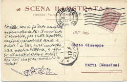 STORIA POSTALE 29/1/1917 CARTOLINA COMMERCIALE SCENA ILLUSTRATA CON 10 CENT LEONI N. 82 PERFIN - Publicidad