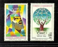 1991 TURKEY THE LOVE FOR YUNUS EMRE MNH ** - Unused Stamps