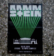 RAMMSTEIN: Original Poster For Their Forthcoming Concert In Athens, Greece On 30.May.2024 - Manifesti & Poster