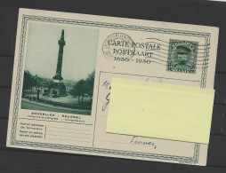 CP  Entier   BRUXELLES   Colonne Du Congrés  Oblit 1930 - Andere & Zonder Classificatie