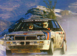 Lancia Delta HF Integrale - Pilote: Miki Biasion  -  Rallye Monte-Carlo 1990  - CPM - Rallye