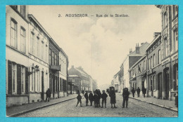 * Mouscron - Moeskroen (Hainaut - La Wallonie) * (nr 2) Rue De La Station, Animiée, Unique, Old, Rare, TOP - Moeskroen