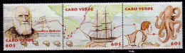 (153) Cape Verde / Cabo Verde / Darwin / Ships / Marine Life / Strip  ** / Mnh   Michel 943-945 - Cap Vert