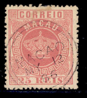 ! ! Macau - 1884 Crown 25 R (Perf. 13 1/2) - Af. 04b - Used (cc 026) - Used Stamps