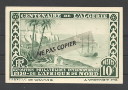 Centenaire De L 'algerie  Exposition 1930 Afrique Du Nord + Cachet Expo + TYPE BLANC Et PASTEUR Surch "algerie" - Autres & Non Classés