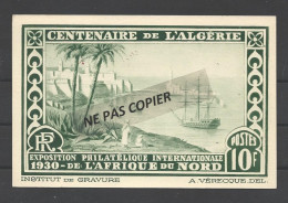 Centenaire De L 'algerie  Exposition 1930 Afrique Du Nord + Cachet Expo + TYPE BLANC Et PASTEUR Surch "algerie" - Other & Unclassified
