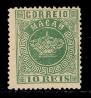 ! ! Macau - 1885 Crown 10 R (Perf. 12 3/4) - Af. 16b - MH (cc 031) - Nuevos