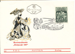 Austria FDC Cover Christkindl 27-11-1967 - Storia Postale