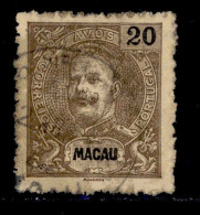 ! ! Macau - 1900 D. Carlos 20 A - Af. 98 - Used (cc 036) - Usados