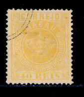 ! ! Macau - 1885 Crown 40 R (Perf. 12 3/4) - Af. 19b - Used (cc 043) - Used Stamps