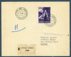 °°° Francobolli N. 1855 - Vaticano Busta Raccomandata Viaggiata Fuori Formato °°° - Covers & Documents