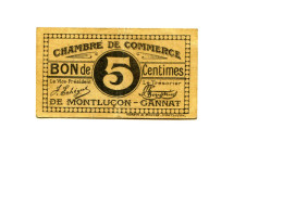 5 Centimes Chambre De Commerce Montluçon-Gannat - Chambre De Commerce
