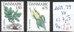 DANEMARK 1028-29 ** Côte 7.50 € - Unused Stamps