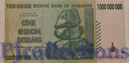 ZIMBABWE 1 BILLION DOLLARS 2008 PICK 83 UNC PREFIX "AA" - Simbabwe