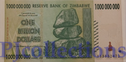ZIMBABWE 1 BILLION DOLLARS 2008 PICK 83 UNC PREFIX "AA" - Zimbabwe