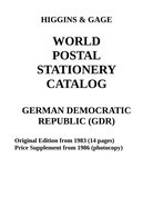 Higgins & Gage WORLD POSTAL STATIONERY CATALOG GERMAN DEMOCRATIC REPUBLIC (PDF-File) - Germania