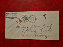 LETTRE 1982 STRASBOURG CRONENBOURG  TIMBRES TAXE COLEOPTERES - Other & Unclassified