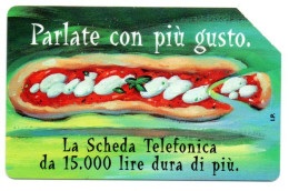 Scheda Telefonica Italia - La Pizza (fronte E Retro) - Alimentazioni