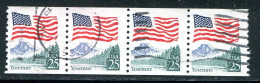 ETATS-UNIS- Y&T N°1811- Oblitéré En Bande De 4 - Used Stamps