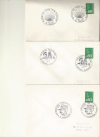 CACHETS COMMEMORATIFS LOT DE 3 DIFFERENTS   SUR LETTRE - Commemorative Postmarks
