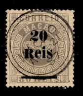 ! ! Macau - 1887 Crown W/OVP 20 R (Perf. 13 1/2) - Af. 28 - Used (cc 053) - Gebraucht