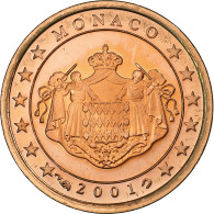 Monaco, Rainier III, Euro Cent, Proof / BE, 2001, Paris, Cuivre Plaqué Acier - Mónaco