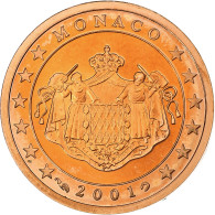 Monaco, Rainier III, 2 Euro Cent, Proof / BE, 2001, Paris, Cuivre Plaqué Acier - Mónaco