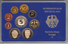 Germany Coin Set "F" 1989. Stuttgart, Proof Sets - Ongebruikte Sets & Proefsets