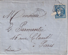 FRANCE - Lettre De Bordeaux Pour Paris De Février 1871 - 1870 Emission De Bordeaux