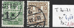 DANEMARK TAXE 20-21 Oblitérés Côte 4.50 € - Port Dû (Taxe)