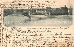 13792588 Basel BS Wettsteinbruecke Mit Klein Basel Basel BS - Other & Unclassified