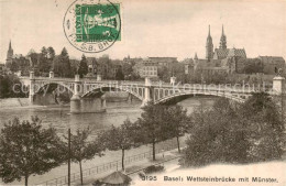 13792238 Basel BS Wettsteinbruecke Mit Muenster Basel BS - Otros & Sin Clasificación