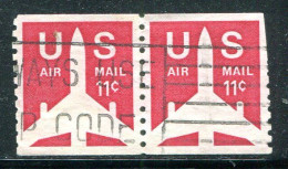 ETATS-UNIS- P.A Y&T N°74a)- Oblitéré En Paire - 3a. 1961-… Used