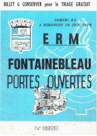 Etablissement Régional Du Matériel ERM Fontainebleau - Brochure Portes Ouvertes Juin 1978 - Andere & Zonder Classificatie