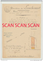 RARE Ancien Plan Original De Géomètre 1910 Territoire De LAMBERSART Plan & Surfaces Certifié Signé DESPRETS Lille - Topographical Maps