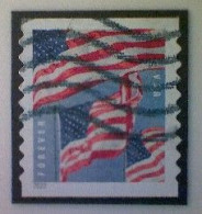 United States, Scott #5657, Used(o), 2022, Three Flags Definitive, (58¢), Red, White, And Dark And Light Blue - Usati