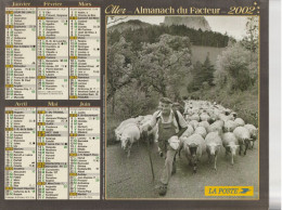 Calendrier-Almanach Des P.T.T 2002 -Département AIN-01-421-OLLER - Formato Grande : 2001-...