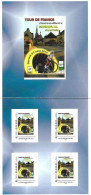 Collector De 4 Timbres Tour De France Contre La Montre 2012 Bonneval-Chartres - Cycling