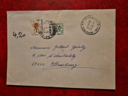 LETTRE 1983 TRIEMBACH AU VAL POUR  STRASBOURG    TIMBRES TAXE COLEOPTERES - Andere & Zonder Classificatie