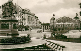 13755924 Basel BS Bahnhofplatz Und Strassburgerdenkmal Basel BS - Autres & Non Classés