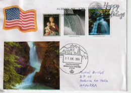 2023. Dark Hollow Falls (Shenandoah National Park) ,Virginia, Letter USA To Andorra (Principality) With Arrival Postmark - Brieven En Documenten